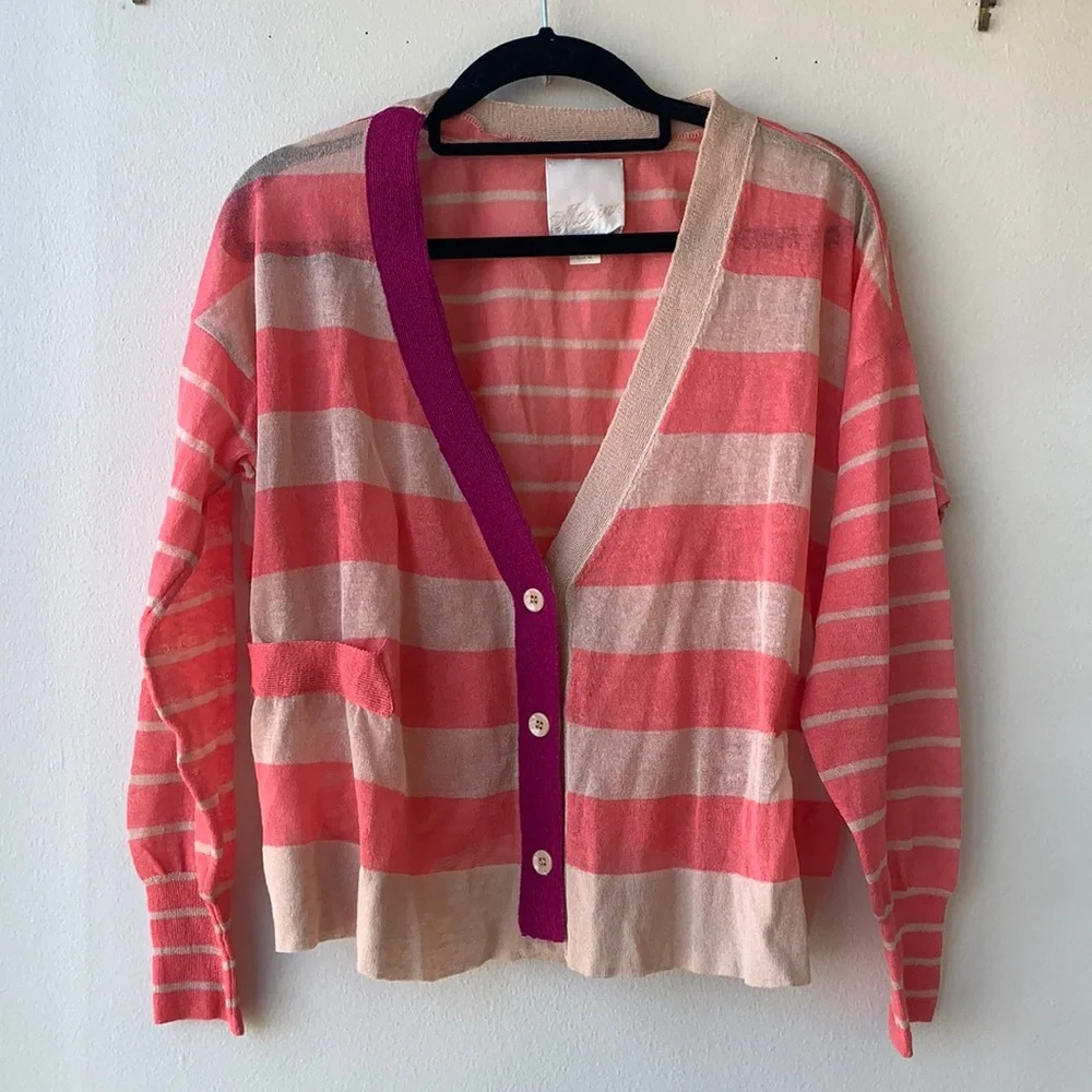 McGinn stripe light weight cardigan
